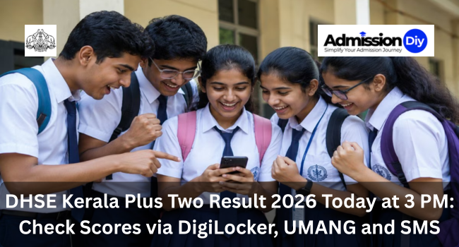 DHSE Kerala Plus Two Result 2026 Today at 3 PM: Check Scores via DigiLocker, UMANG and SMS
