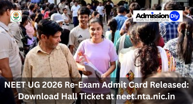 NEET UG 2026 Re-Exam Admit Card Released: Download Hall Ticket at neet.nta.nic.in
